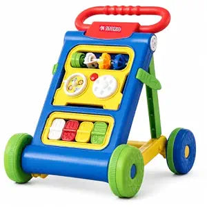 Storio Baby Activity Walker for 6–18 Months | Foldable Walker with Interactive Play Panel | Non-Toxic Plastic, Wide Base for Stability | Early Learning Baby...
