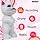 Gooyo GY-838-17/27 Virtual Animal Talking Tom Cat Toy for Kids | Best Musical Toy with More Features | Best Gift for Kids with Songs and Stories | White | 3xAA Battery (Not Included)