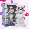 Gooyo GY-838-17/27 Virtual Animal Talking Tom Cat Toy for Kids | Best Musical Toy with More Features | Best Gift for Kids with Songs and Stories | White | 3xAA Battery (Not Included)