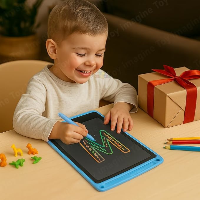 Toy Imagine LCD Writing Tablet for Kids Electronic Magic Slate Drawing Doodle Rough Digital Pad with Pen Graphic Tab Smart Notepad (12")