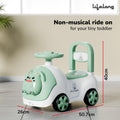 Lifelong Bunny Manual Push Rideon Toy Car with Back Support for Boys & Girls 1-4 Yrs, Non-Musical, Easy Installation, 50kg Capacity, Storage, Indoor Outdoor (LLCBBR02)