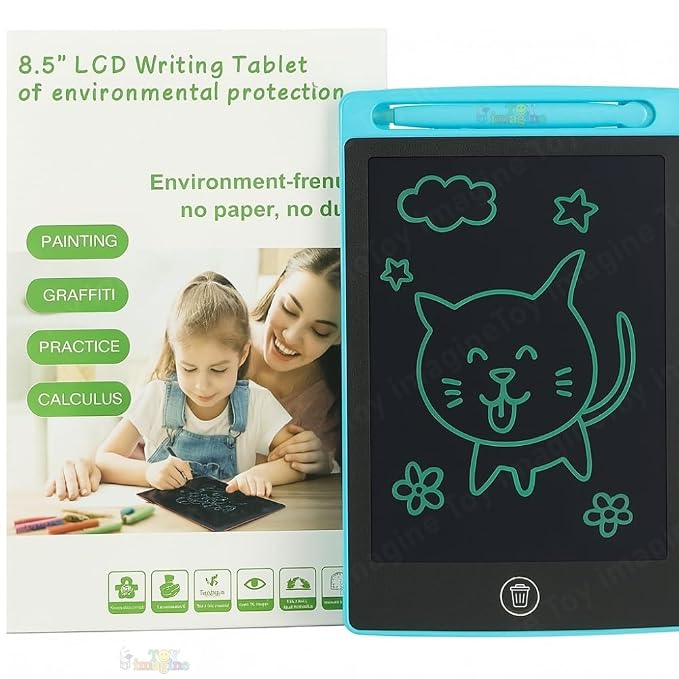 Toy Imagine LCD Writing Tablet for Kids Electronic Magic Slate Drawing Doodle Rough Digital Pad with Pen Graphic Tab Smart Notepad (12")
