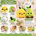 Mango & Pear Plush Toy Set of 2, Cute Fruit Stuffed Soft Toys, 20 cm, Kawaii Cuddly Toys for Kids, Girls & Boys