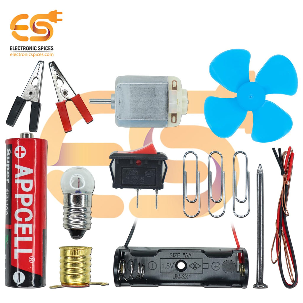Electronic Spices Science Experiment Kit – for Kids, STEM Kit, Electric Circuit Kit with Motor Fan Toy, DIY Kit for Students, Science Experiment Kit