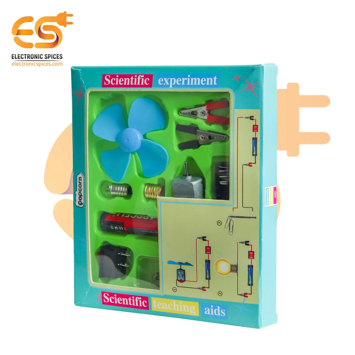 Electronic Spices Science Experiment Kit – for Kids, STEM Kit, Electric Circuit Kit with Motor Fan Toy, DIY Kit for Students, Science Experiment Kit