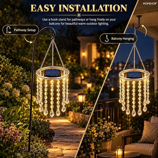 Solar Light Outdoor Home Garden Hanging Night Decorative LED Lamp